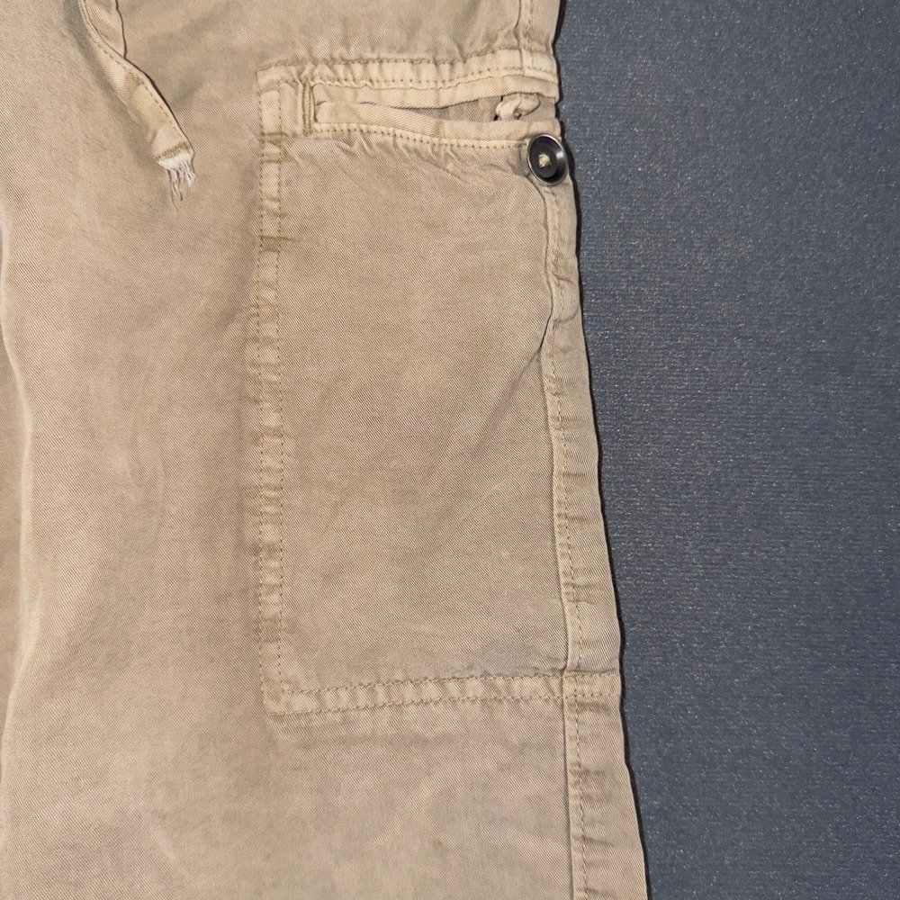 Aerie Women Tan Khaki Cargo Jogger Pants Size S 100% Lyocell Elastic Waist Cuff - Picture 8 of 12
